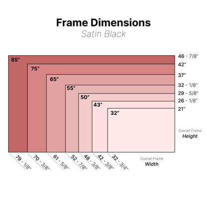 Satin Black - Deluxe Picture Frame for Samsung "The Frame" (2021+)