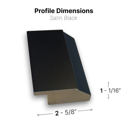 Satin Black - Deluxe Picture Frame for Samsung "The Frame" (2021+)